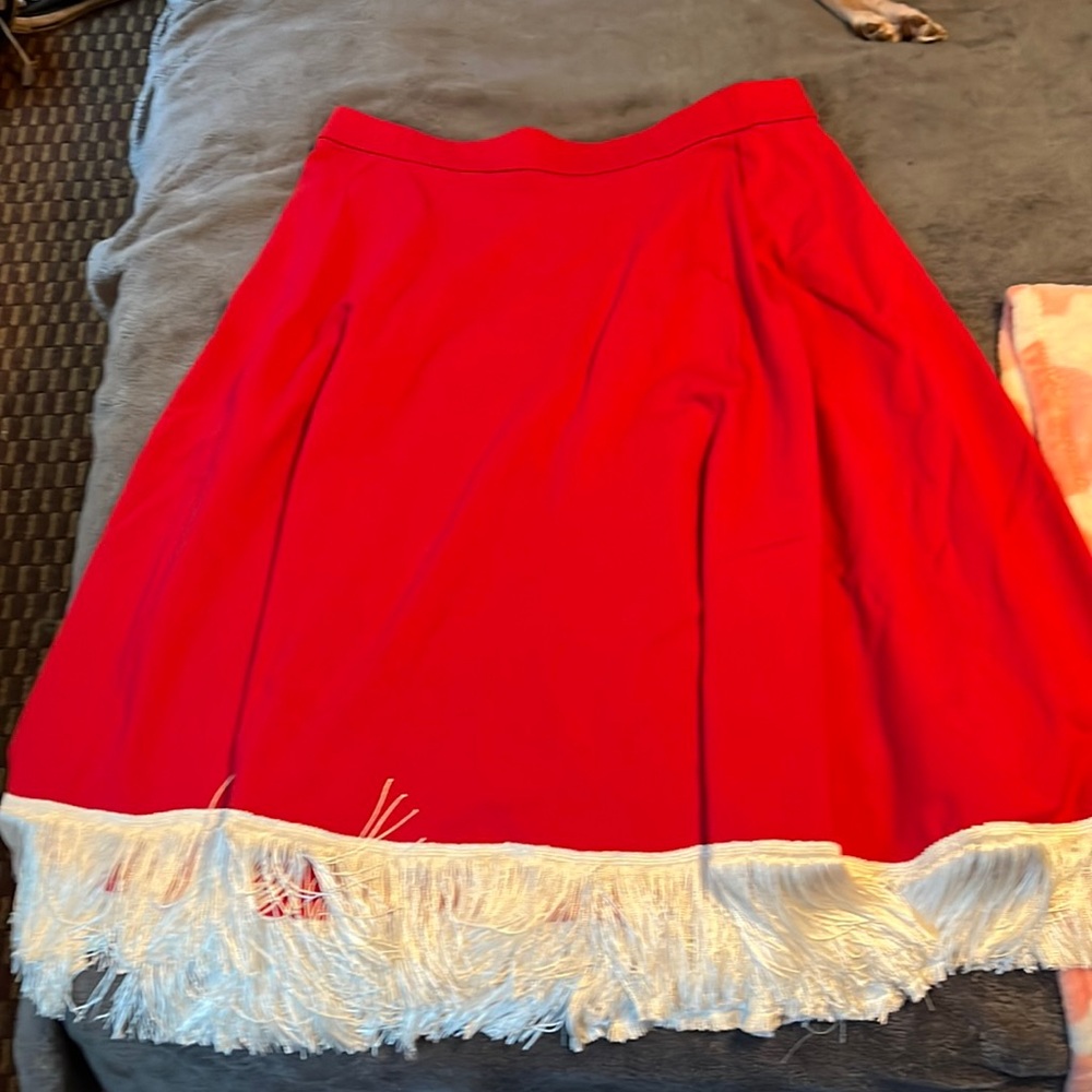 Lane Bryant Red Fringe Cowgirl skirt